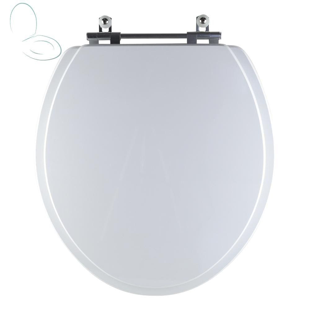 Tampa Vaso Sanitário Madeira Laqueada Oval Convencional Universal Branco para bacia Todas as Marcas