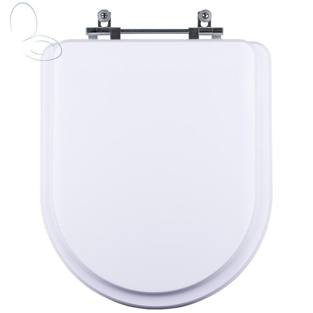 Tampa Vaso Sanitário Madeira Laqueada Level Branco para bacia Deca