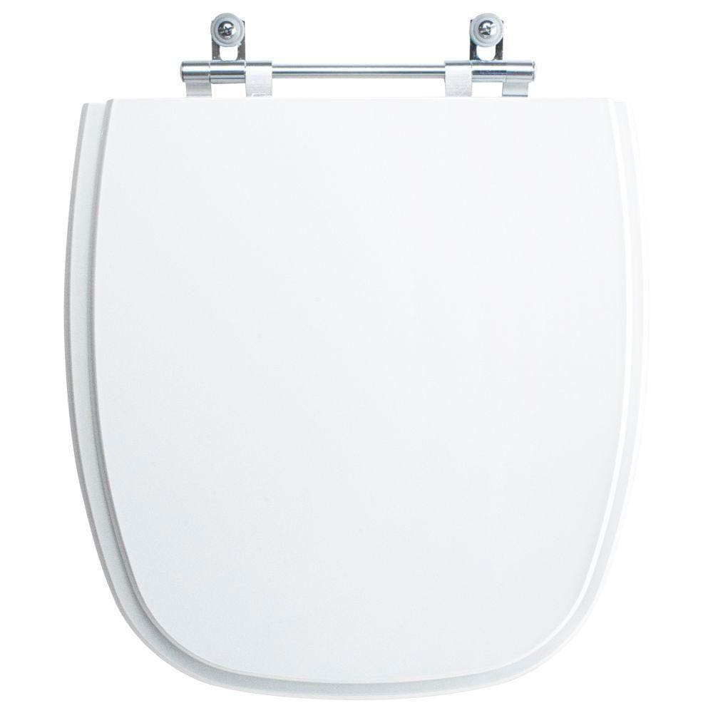 Tampa Vaso Sanitário Madeira Laqueada Flex Branco para bacia Deca