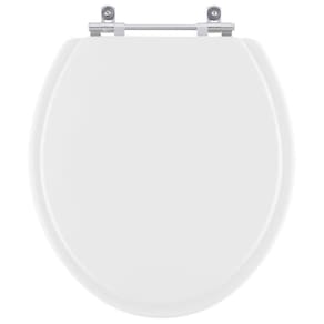 Tampa de Vaso em MDF Colonial Branco para bacia Hervy