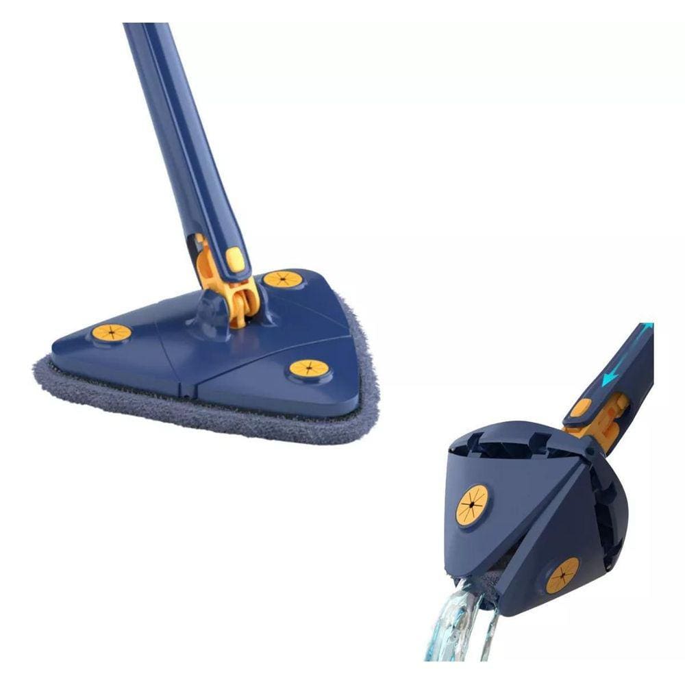 Mop De Limpeza Triangular Ajustável Esfregão Giratório 360