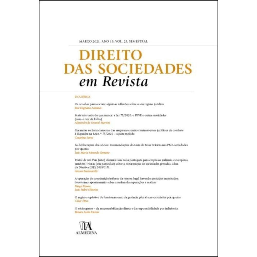 Direito das sociedades em revista - março 2021, ano XIII