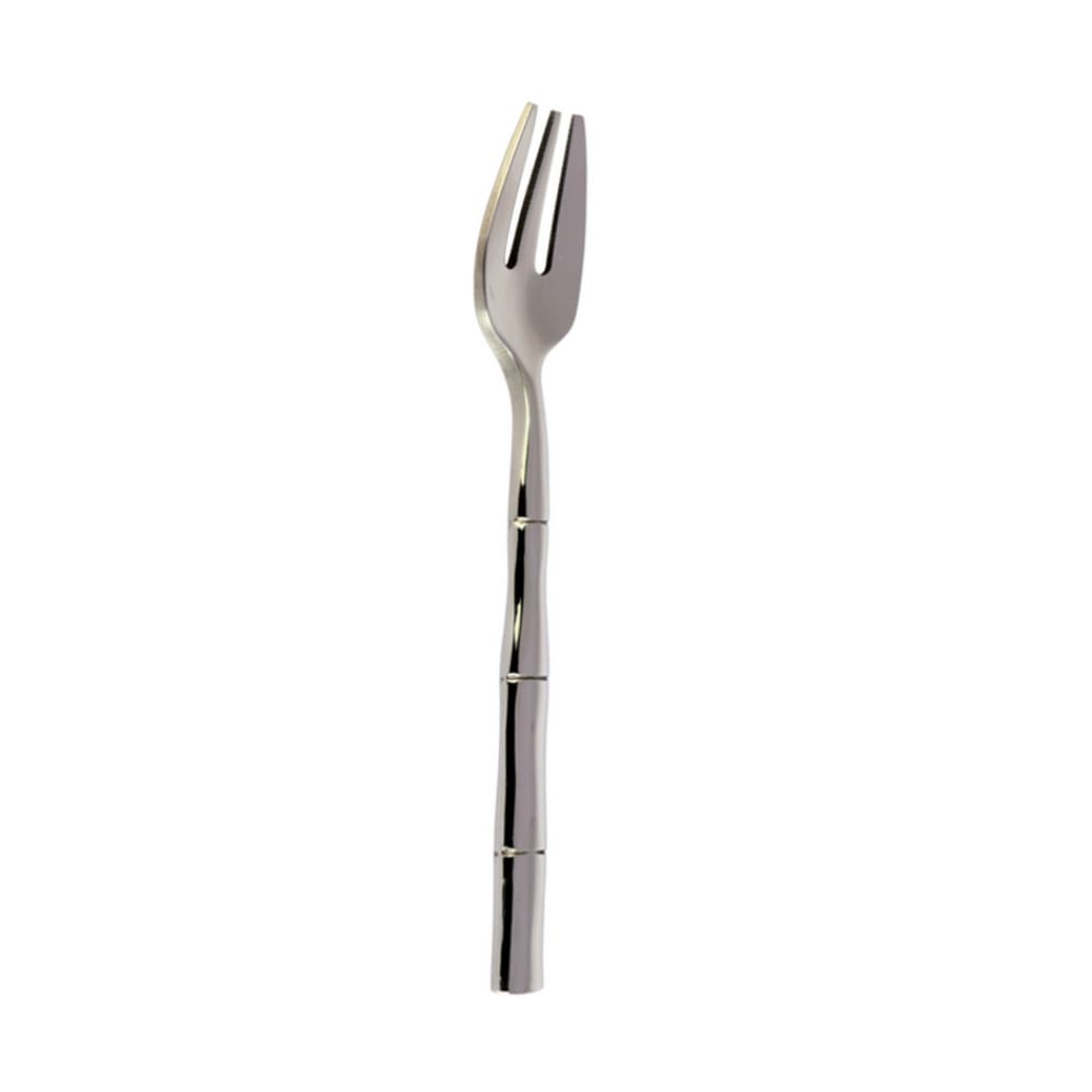 Jogo De Garfos Para Bolo Em Inox Steel Wood Com 6 Peças Fracalanza Prata