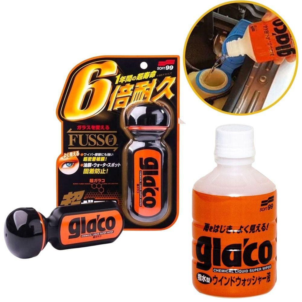 Cristalizador de Vidros Soft 99 Ultra Glaco Fusso + Aditivo Glaco Washer