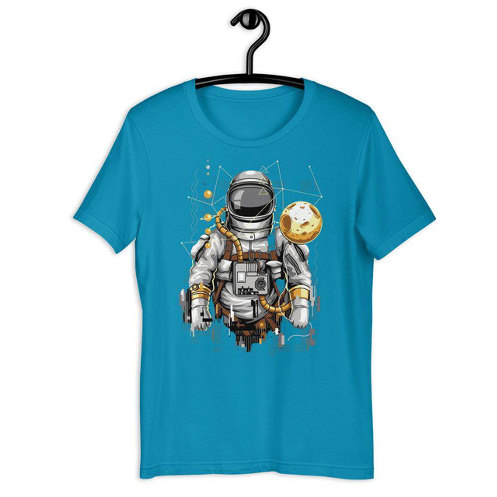 Camiseta Masculina - Astronauta Yellow Moon | Ponto