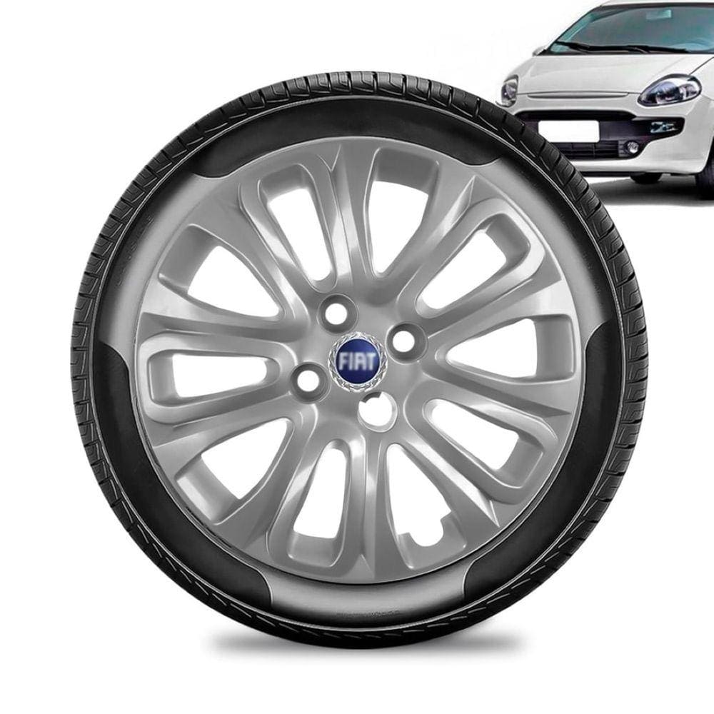 Calota Fiat Punto aro 15 2015 a 16 prata todos Emb Azul