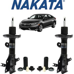 Kit Batente + 02 Amortecedor Honda Civic 2015 Nakata Dianteiro