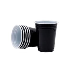 Kit 20 Mini Copo Americano Para Bebida 30Ml Preto Gin Whisky