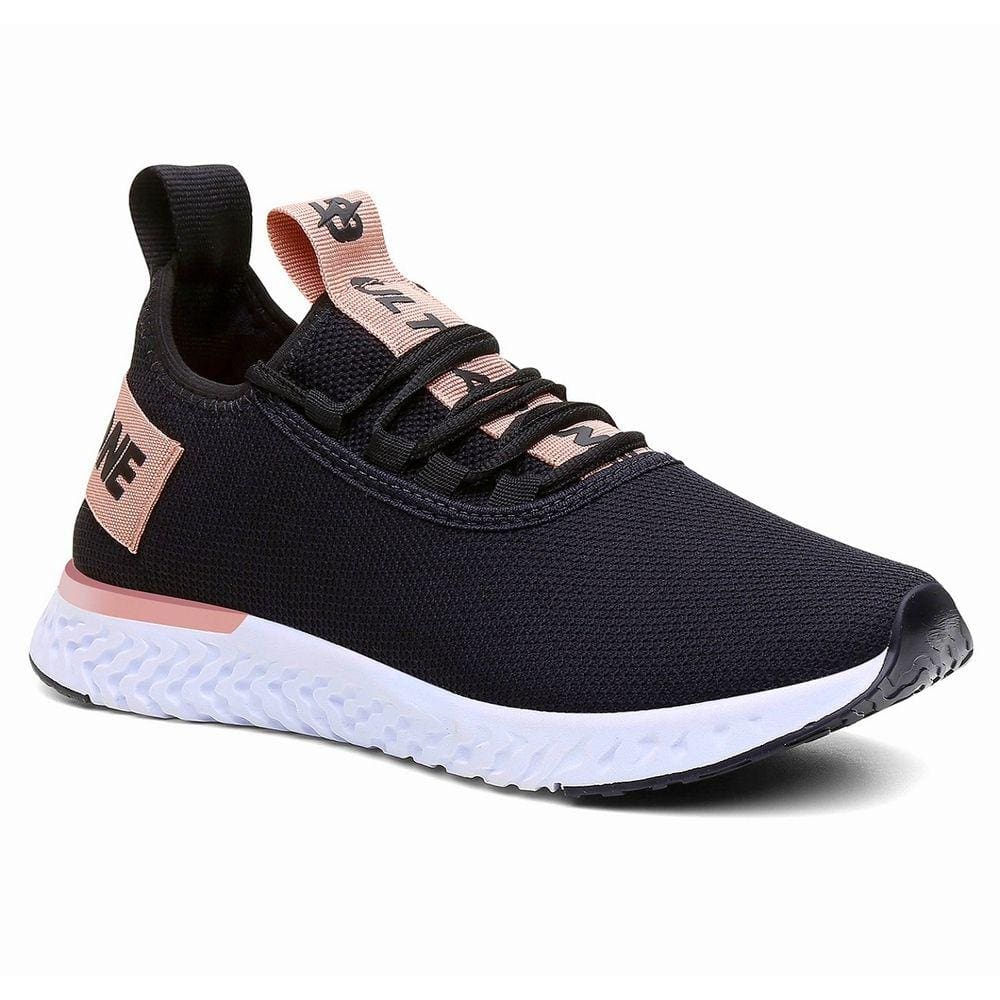 Tenis Feminino Ideal Para Caminhada Ultrabone Preto e Rose