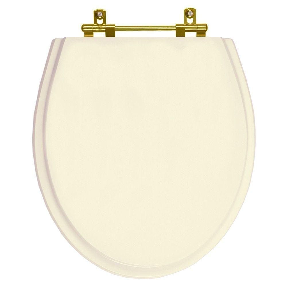 Assento Sanitário Windsor Creme para vaso Deca Com Ferragem Dourada