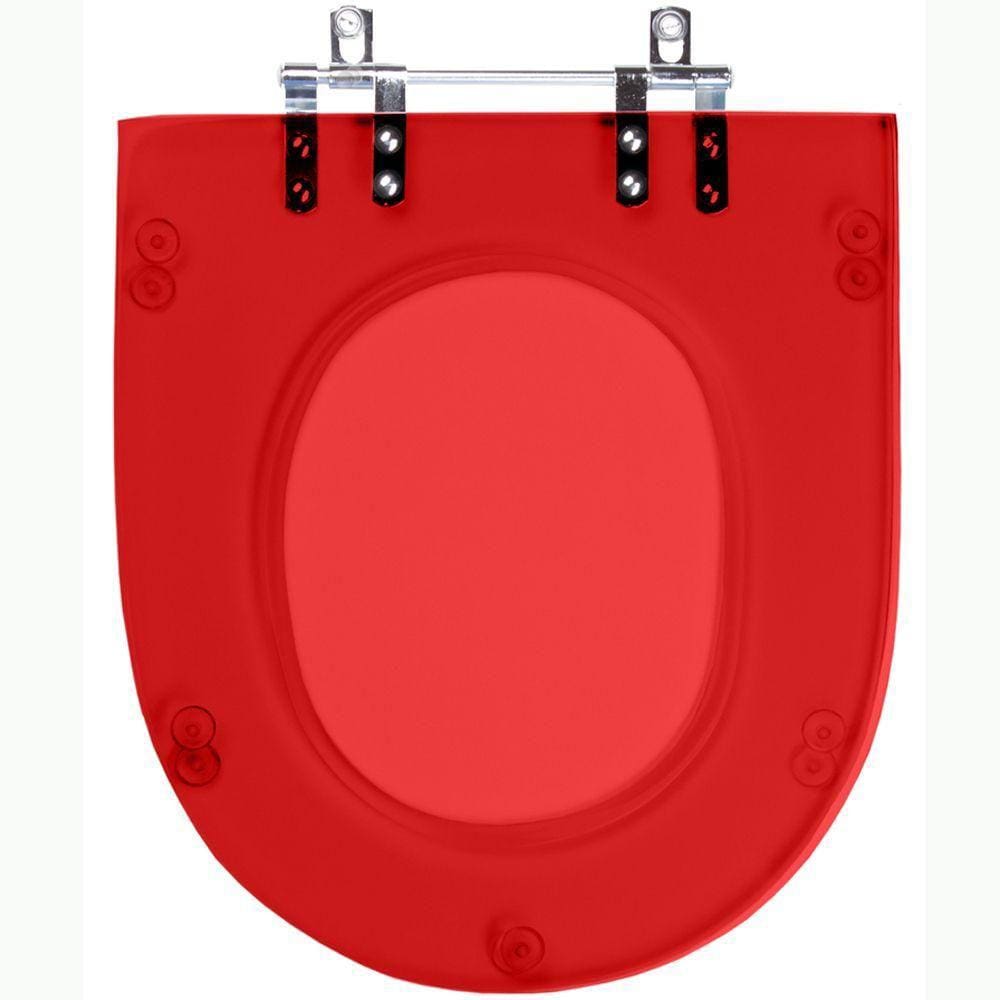 Assento Sanitario Poliester Carrara Vermelho para vaso Deca