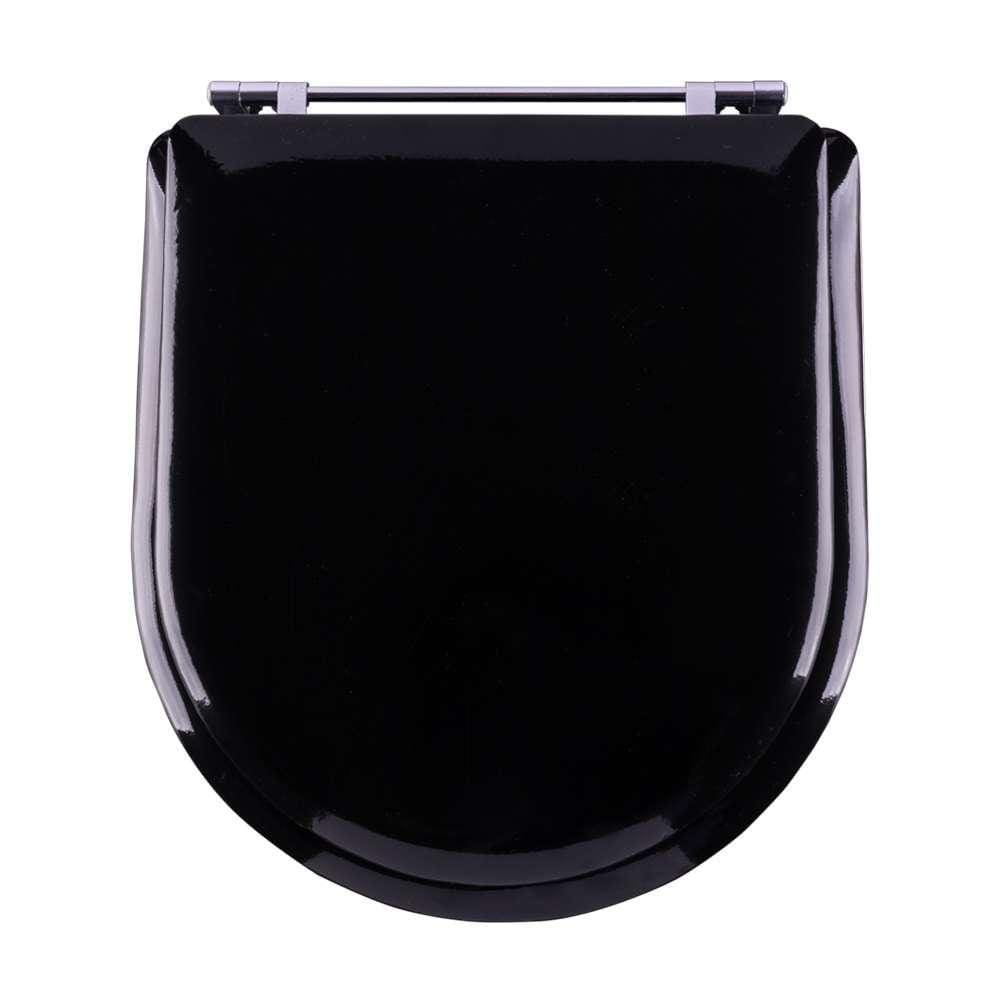 Assento Sanitário Almofadado Calypso Preto para Louça Incepa