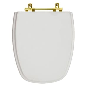 Assento Sanitário Monte Carlo Cinza Real para vaso Deca Com Ferragem Dourada