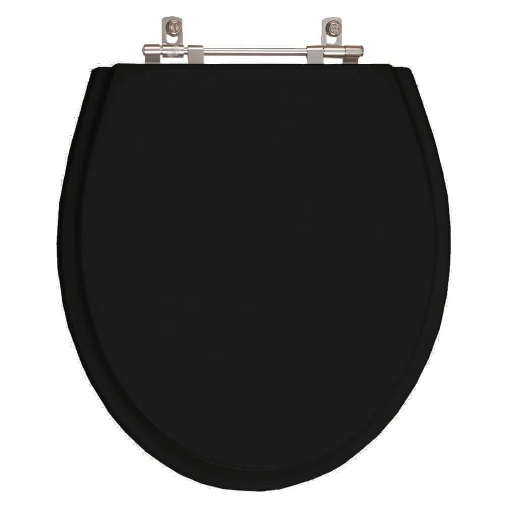 Assento Sanitário Poliéster Windsor Preto Para Louça Deca