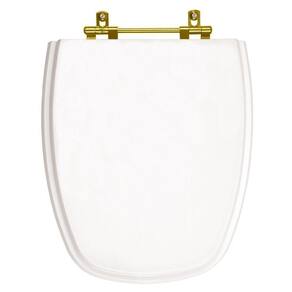 Assento Sanitário Monte Carlo Branco para vaso Deca Com Ferragem Dourada