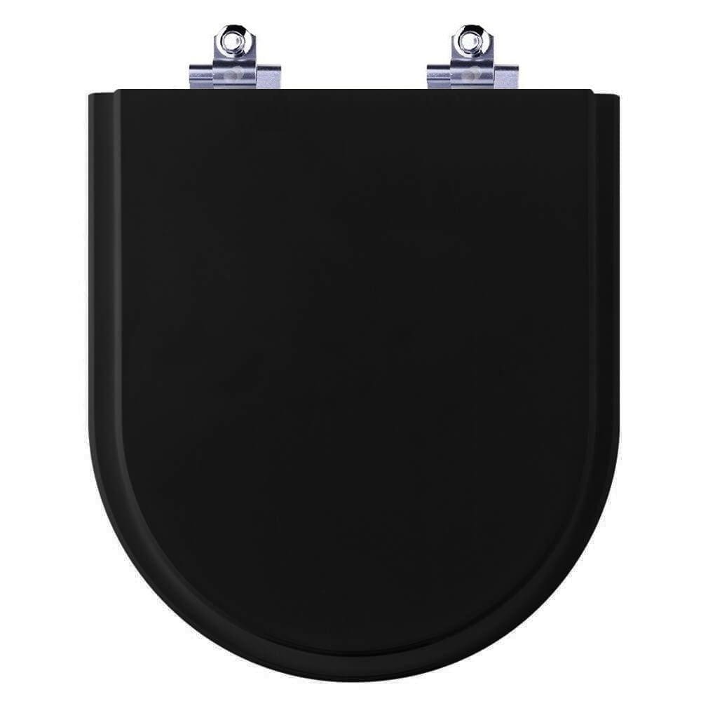 Assento Sanitário Fechamento Lento Smart Noite Preto Fosco 