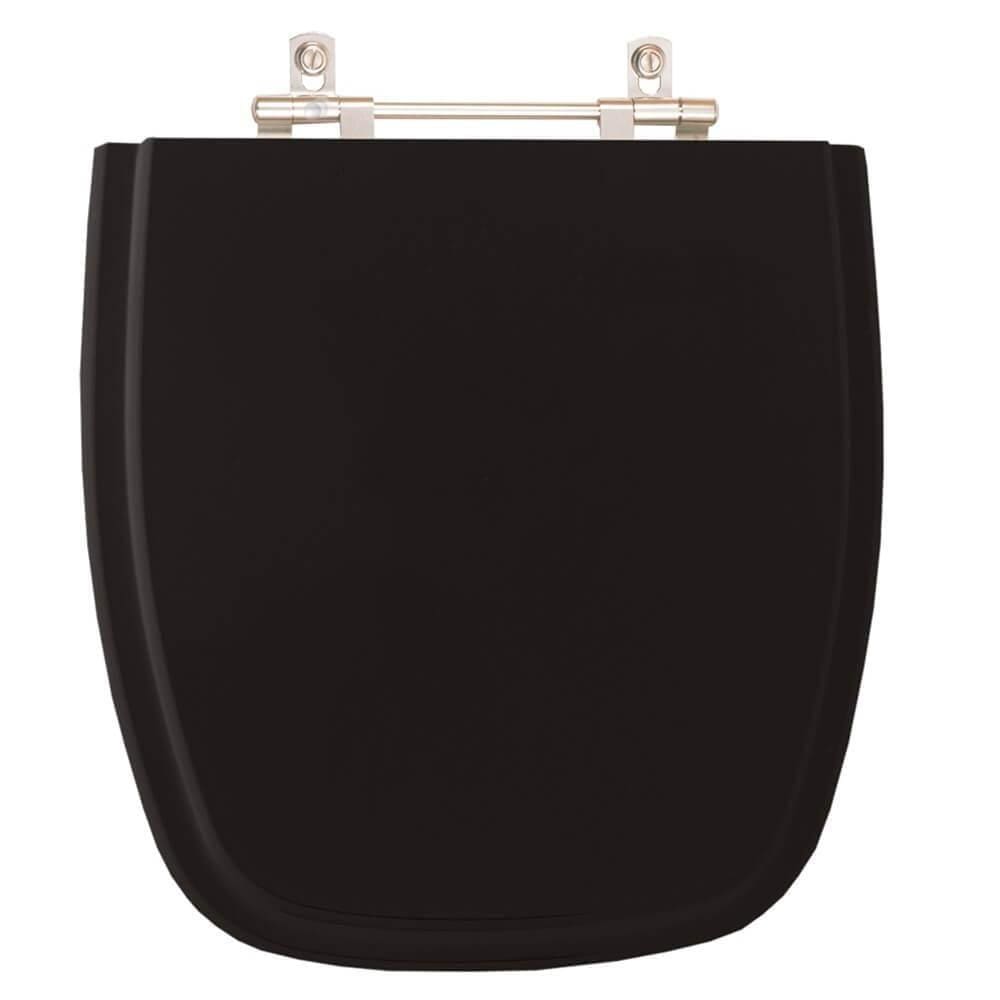 Assento Sanitário Poliéster Like preto para vaso Celite