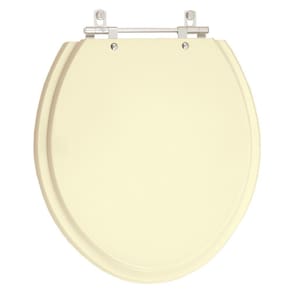 Assento Sanitario Poliester Convencional Oval Bege Claro vaso Deca