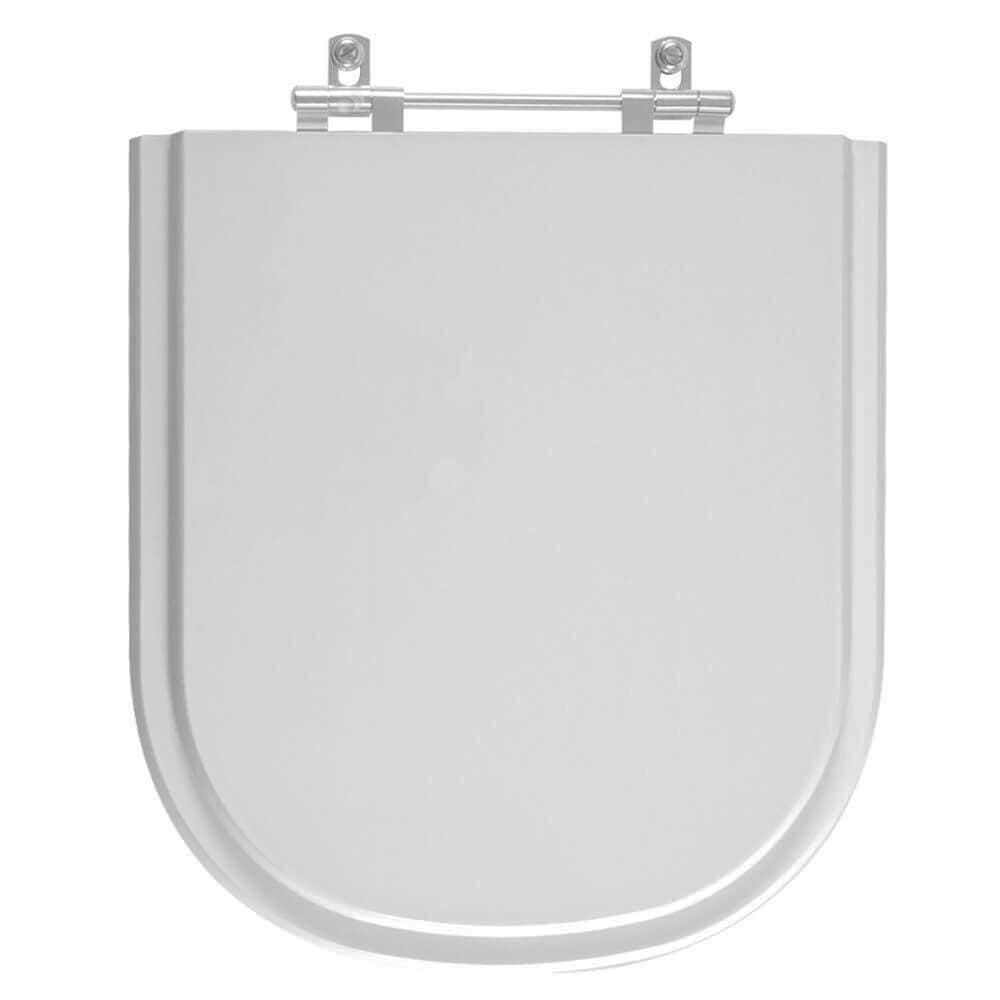 Assento Sanitário Poliester Flox Cinza Claro para vaso Fiori