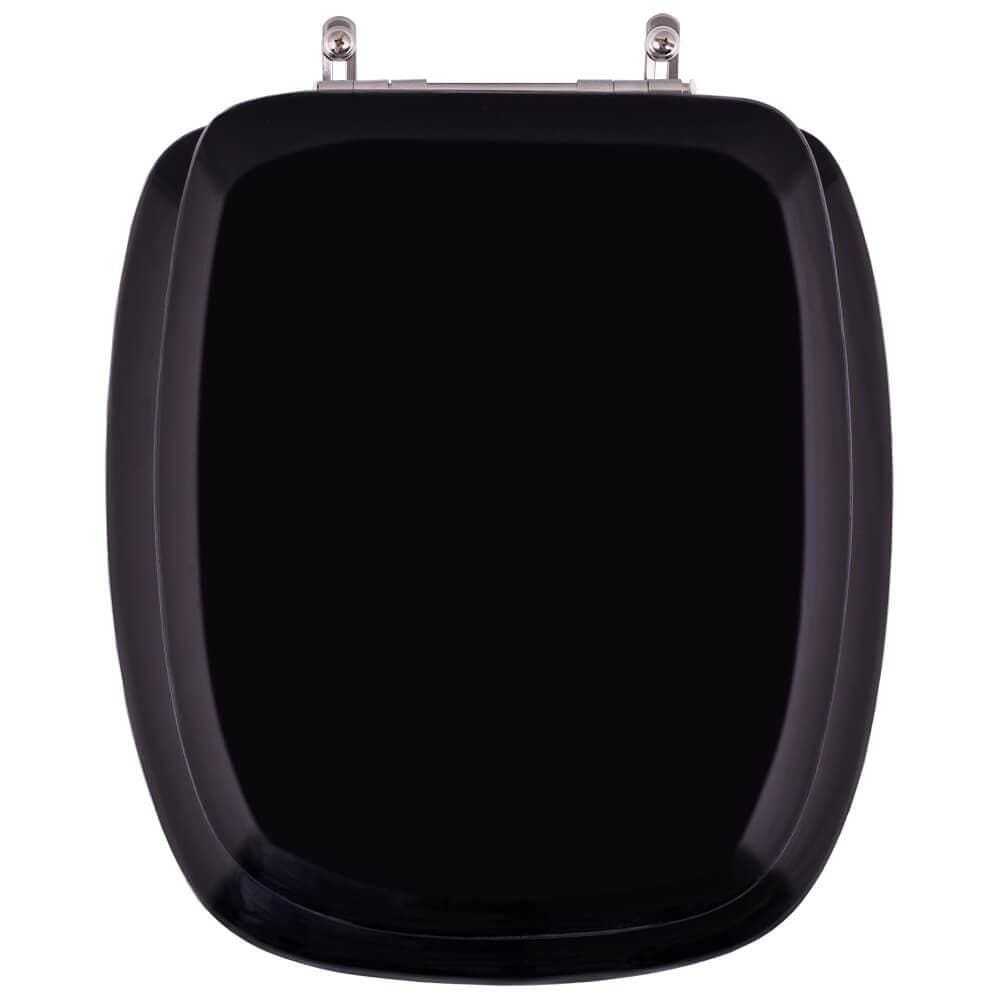 Assento Sanitário Almofadado Primula Plus Preto para vaso Fiori