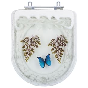 Assento Sanitario Poliester Decorado Borboleta Dona Beja para vaso Santa Clara