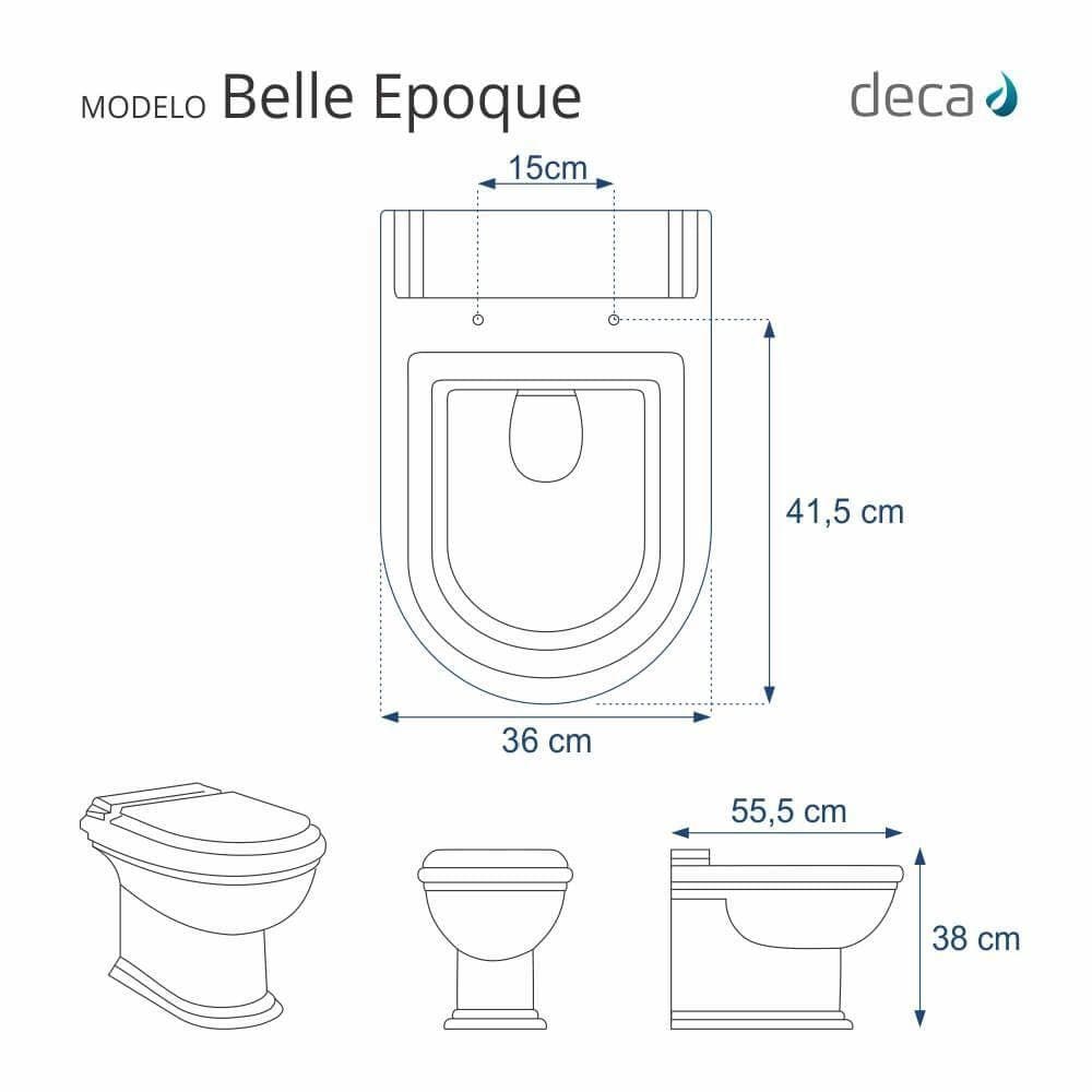 Assento Sanitario Fechamento Lento Belle Epoque Creme Para Vaso Deca