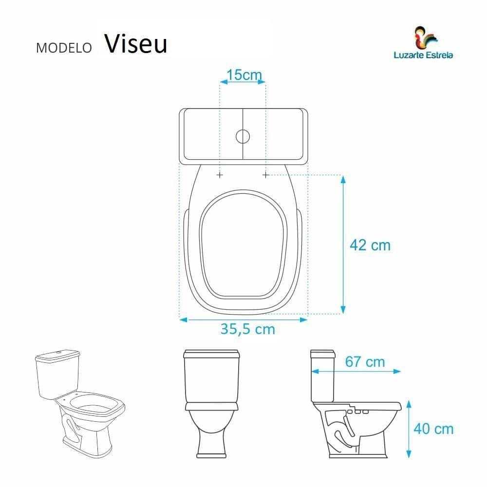 Assento Sanitário Poliéster Viseu Verde P/ Louça Luzarte
