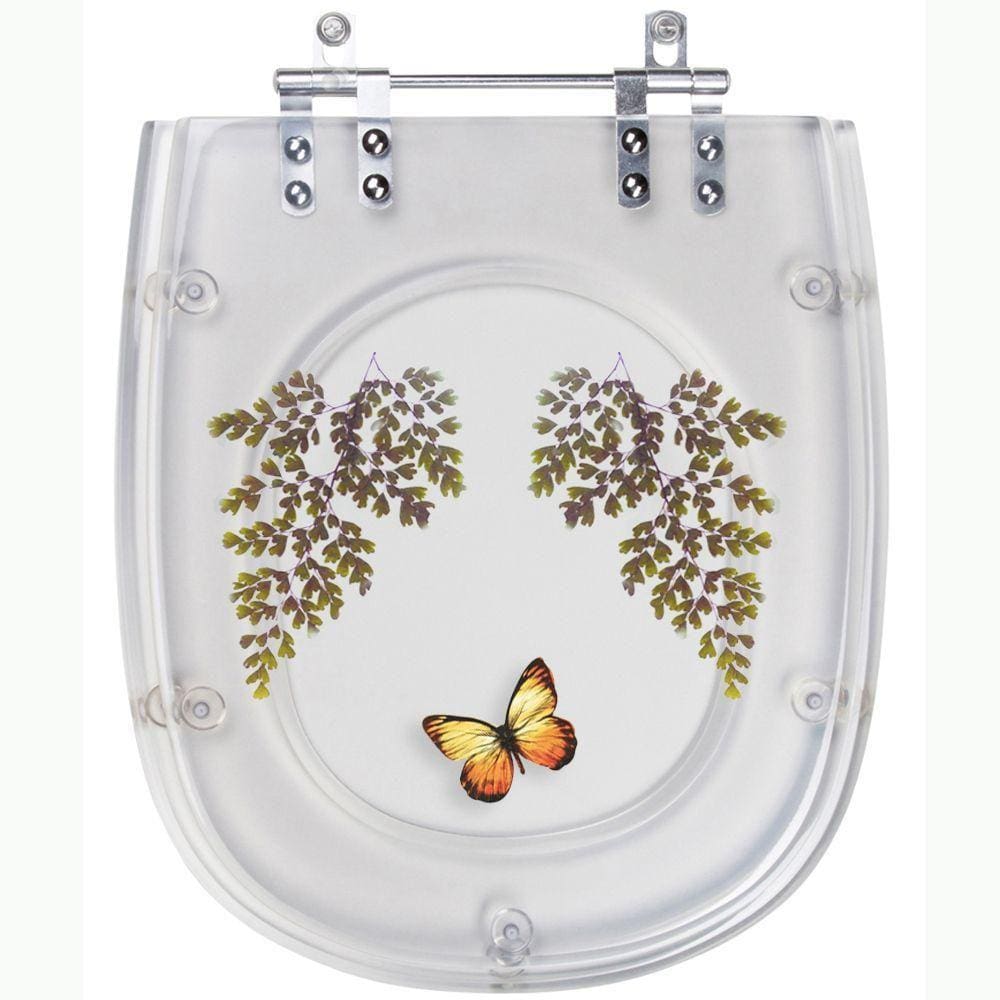 Tampa De Vaso Acrílico Decorada Sabatini Borboleta Amarela