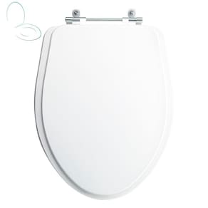 Tampa Vaso Sanitário Madeira Laqueada Victoria Branco para bacia Ideal Standard