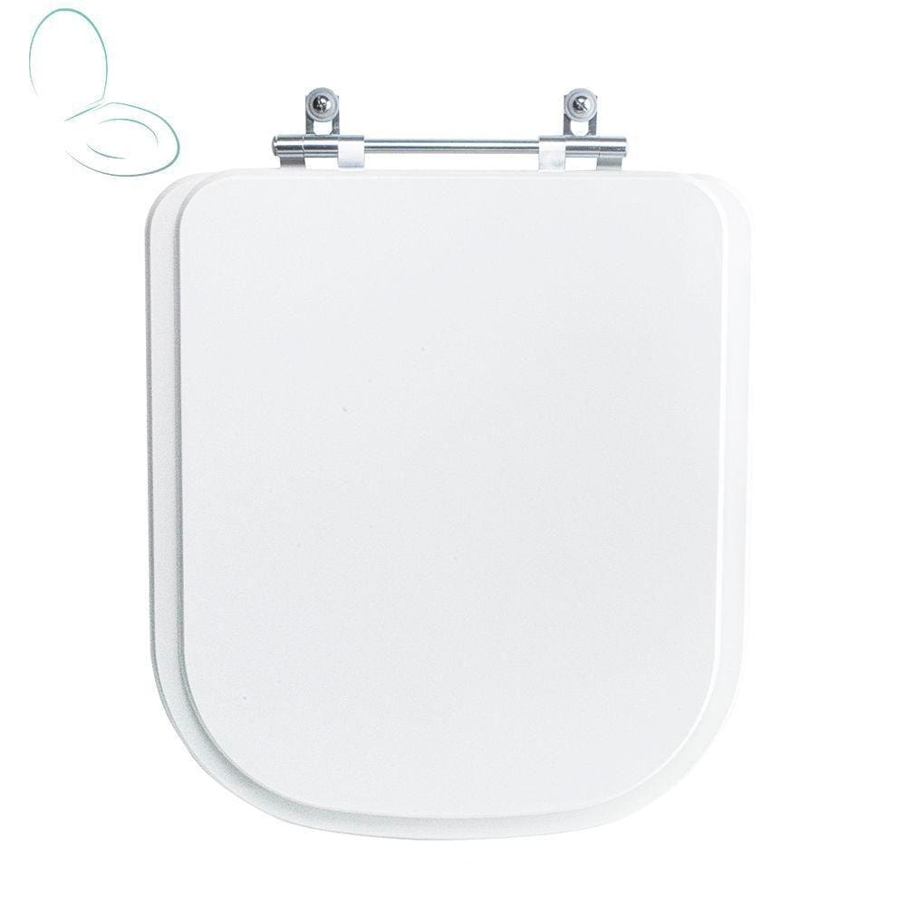 Tampa Vaso Sanitário Poliester Acrilico Piano Branco para bacia Deca