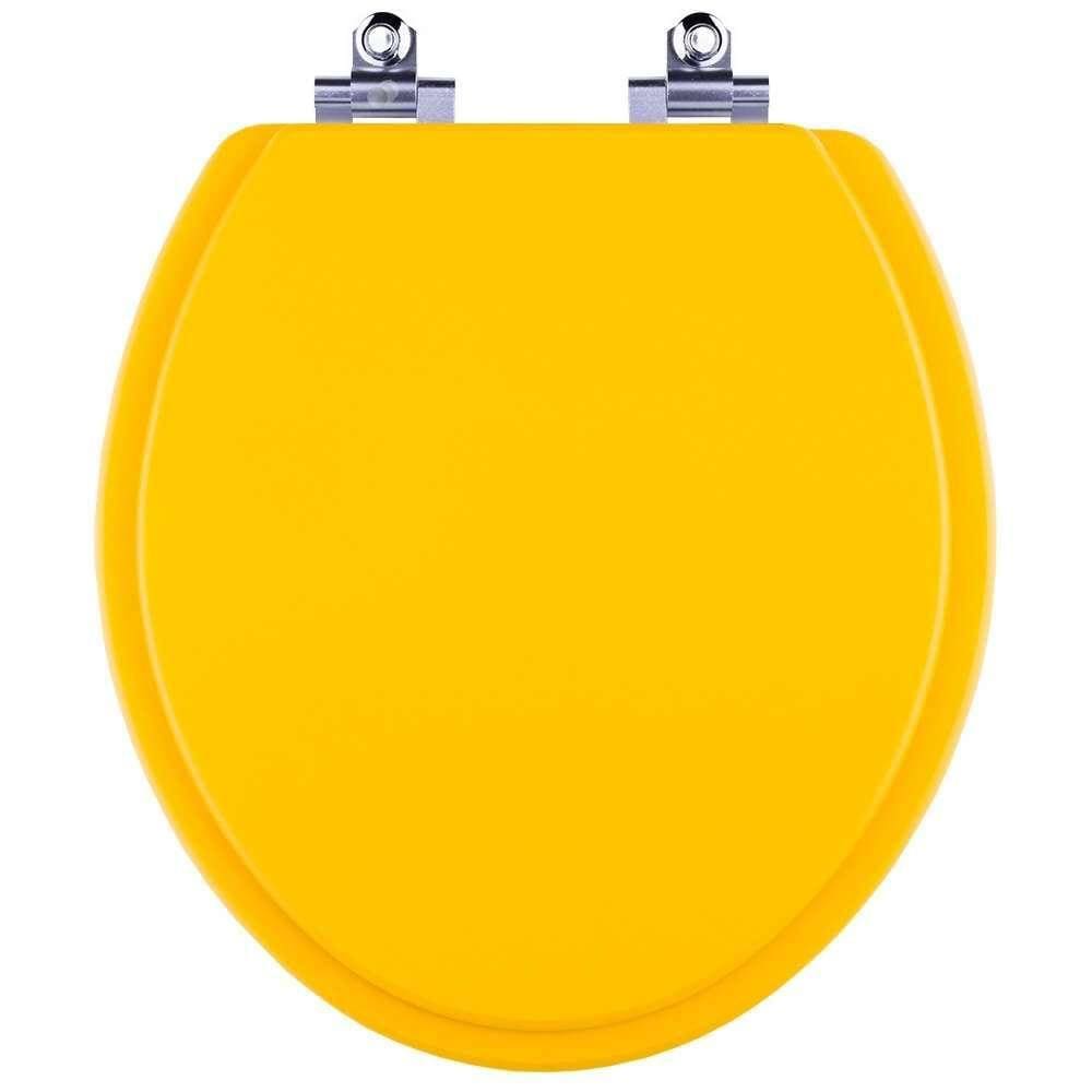 Tampa de Vaso Sanitário com Amortecedor Convencional Oval Amarelo