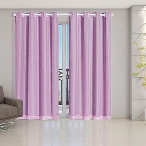 Cortina Blackout Voil 2,80 X 2,30 Sala Quarto Blecaute Rosa