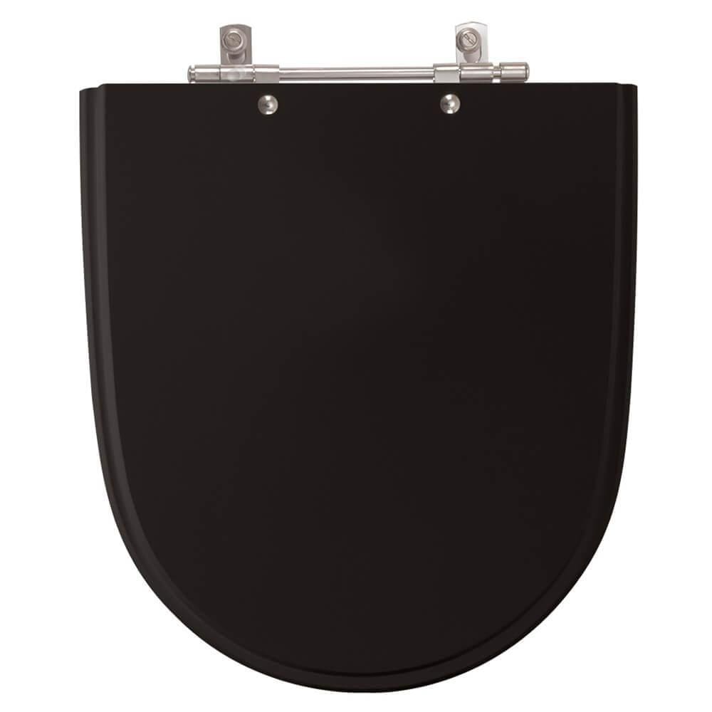 Assento Sanitário Mondiale Preto para vaso Celite