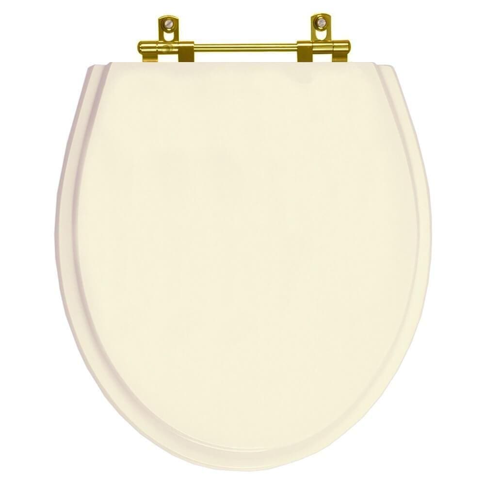 Tampa De Vaso Windsor Creme P Louça Deca Com Ferragem Dourada