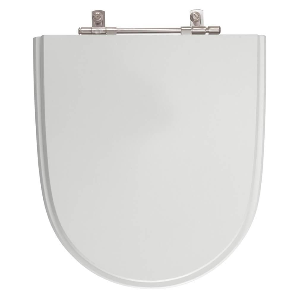 Assento Sanitario Poliester Mondiale Cinza Prata para Vaso Celite