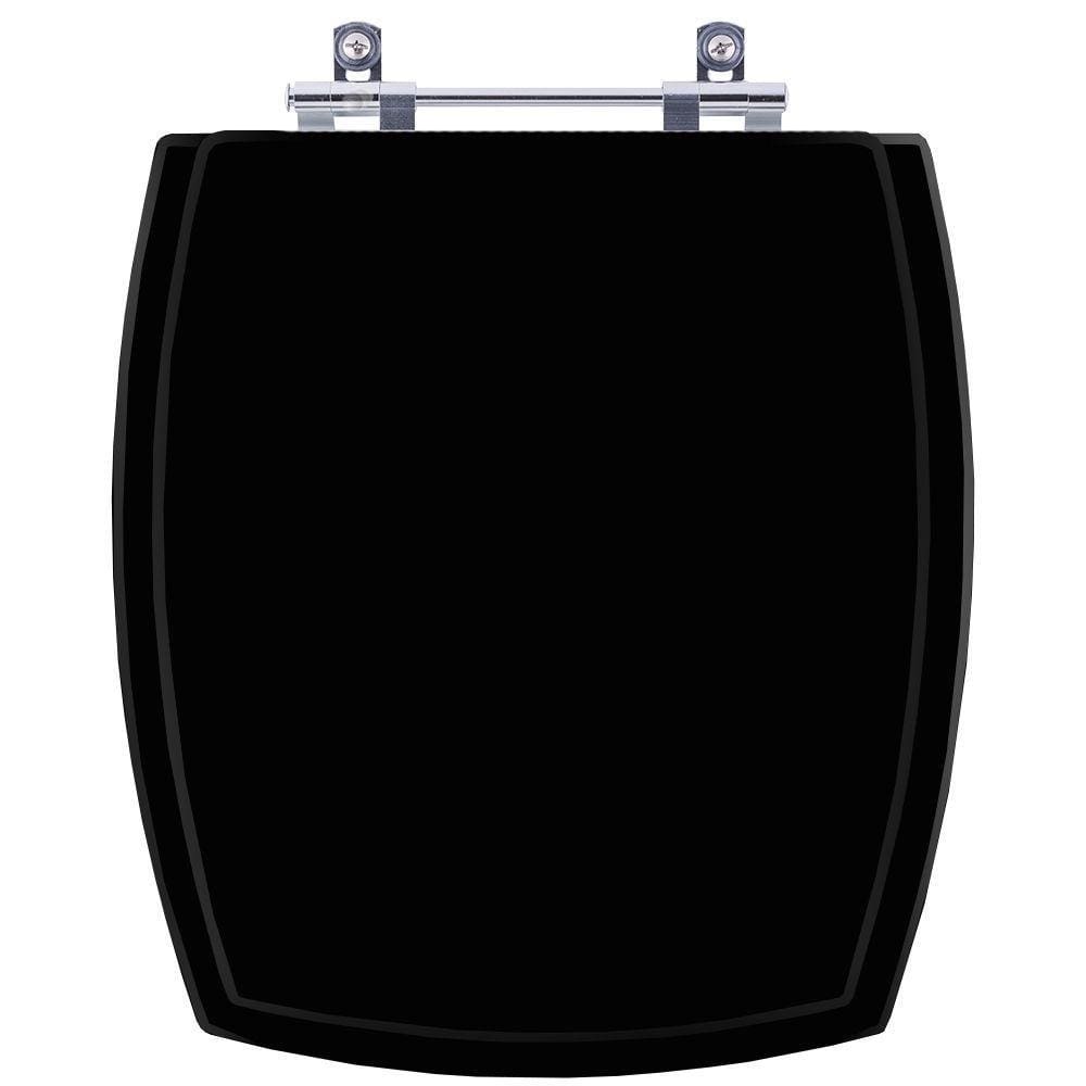 Tampa De Vaso Poliéster Anturius Preto Para Bacia Luzarte