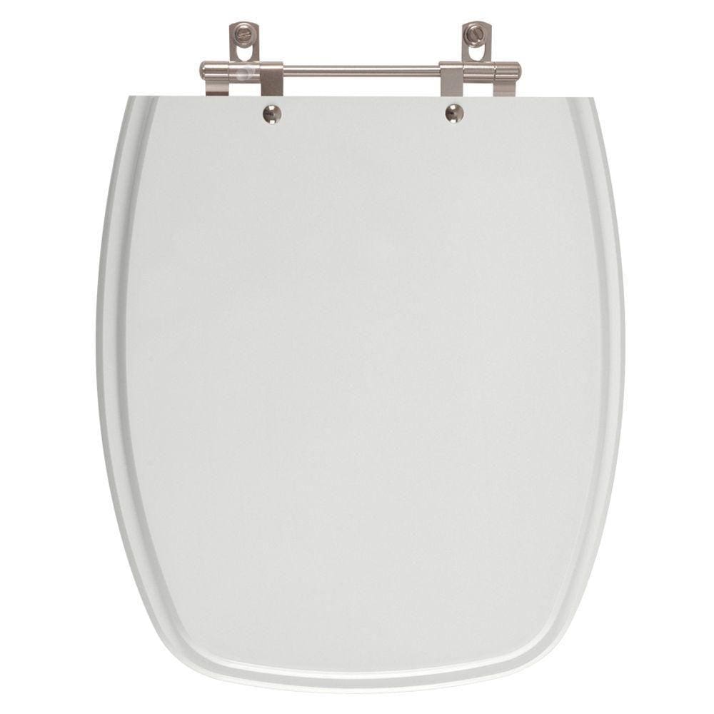 Assento Sanitario Poliester Palladium Cinza Prata para vaso Celite