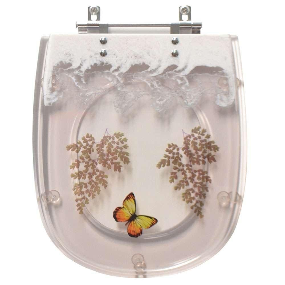 Assento Sanitário Decorada Paris Branco Para Louça Ideal Std