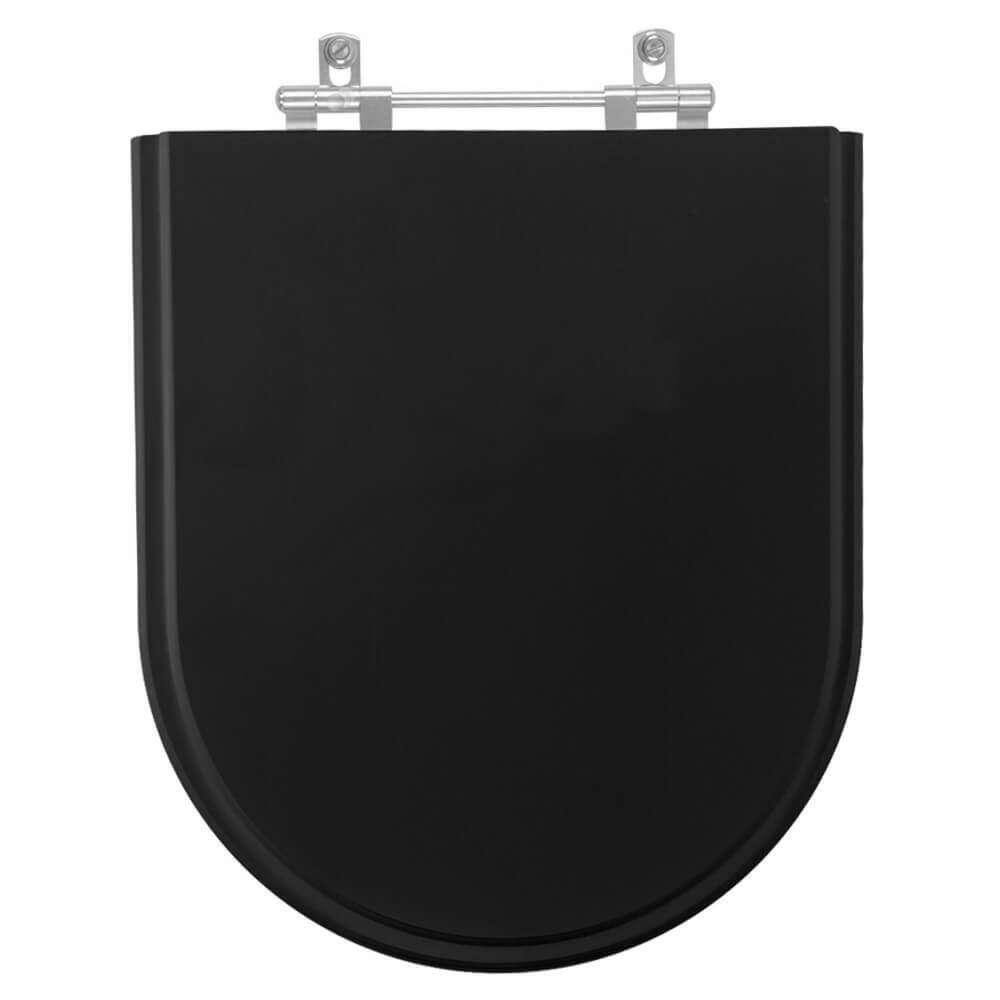 Assento Sanitário Greca Preto para vaso Belize