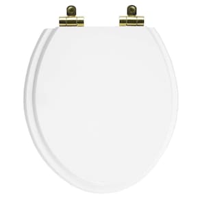 Assento Sanitário Poliéster Soft Close Oval Branco para Todas as Marcas com Ferragem Dourada