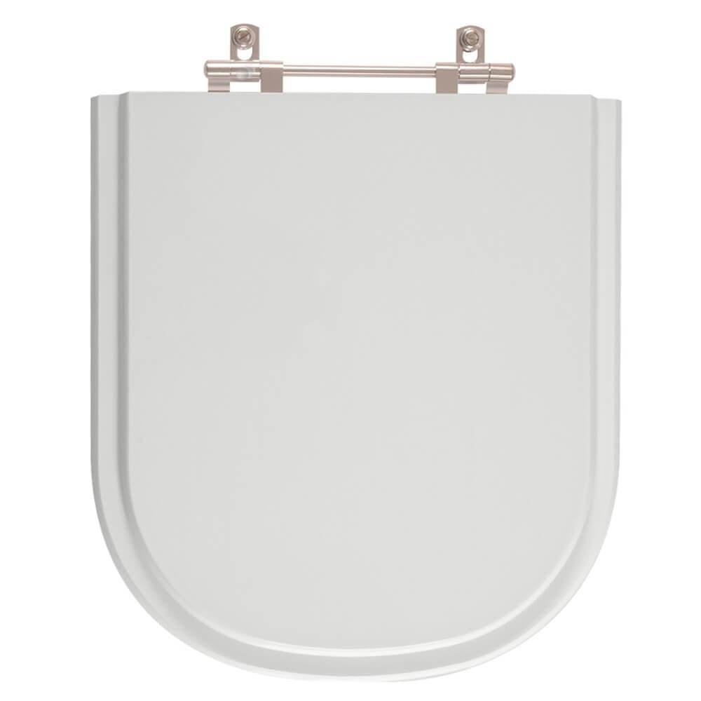 Tampa de Vaso Poliéster Flox Cinza Claro para bacia Fiori 6lpf