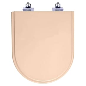 Tampa De Vaso Sanitario Com Amortecedor Carrara Rosa Floral Para Bacia Deca
