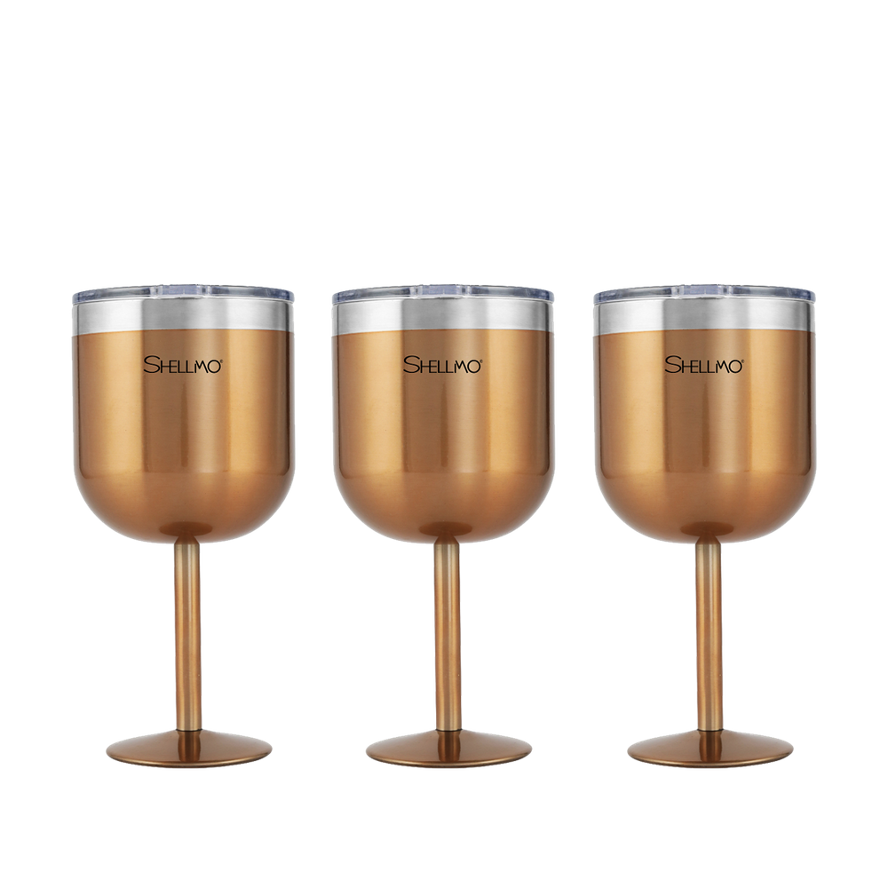 Kit 3 Taças  Térmicas Shellmo a Vácuo para Gin - 530ML