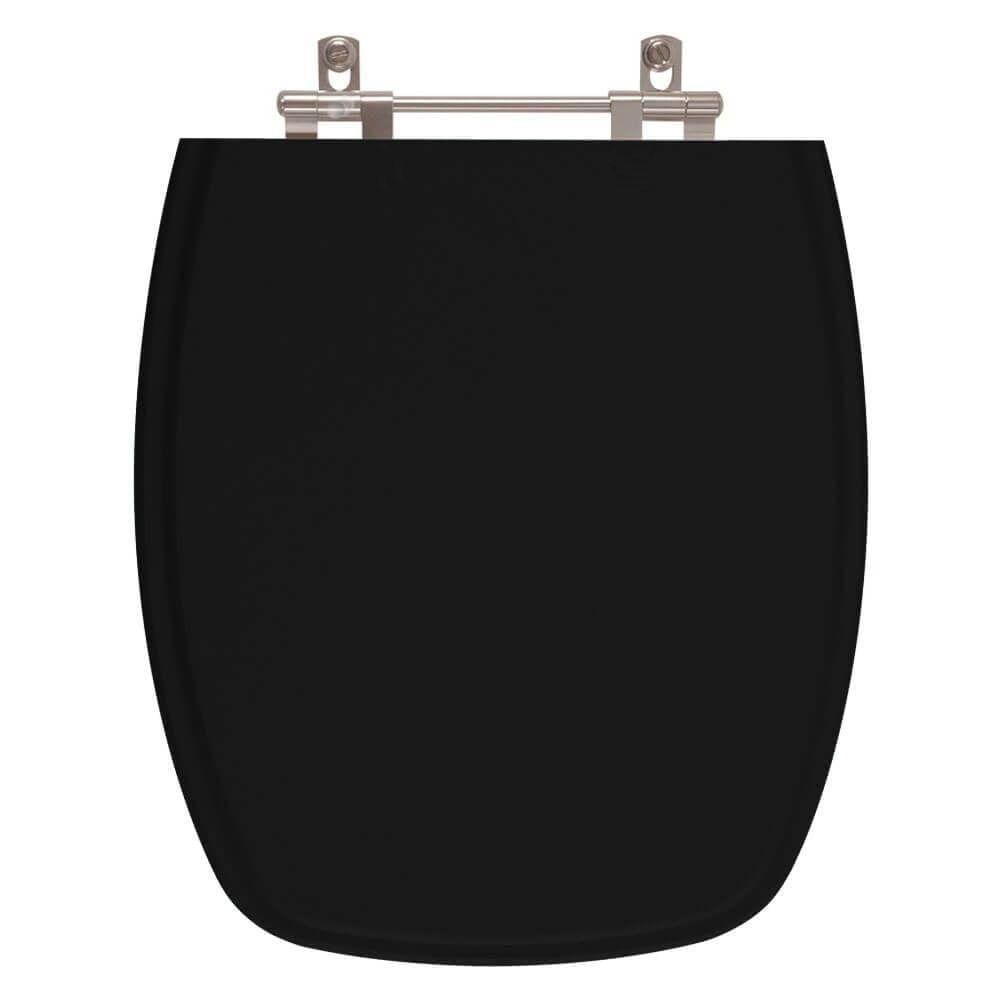 Assento Sanitário Primula Plus Preto para vaso Fiori