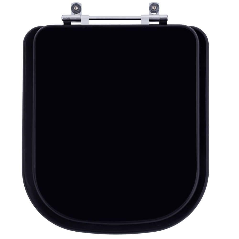 Assento Sanitário Poliéster Elite Preto para vaso Celite