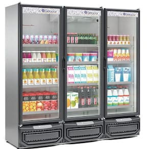 Expositor Vertical 3 Portas de Vidro GCVR1450 Gelopar
