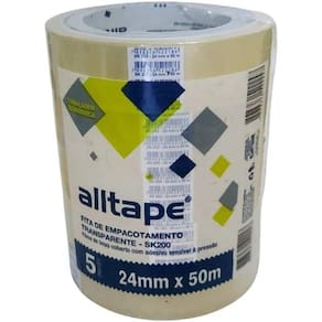 Fita Adesiva Transparente 24MM X 50M 5 Rolos Alltape