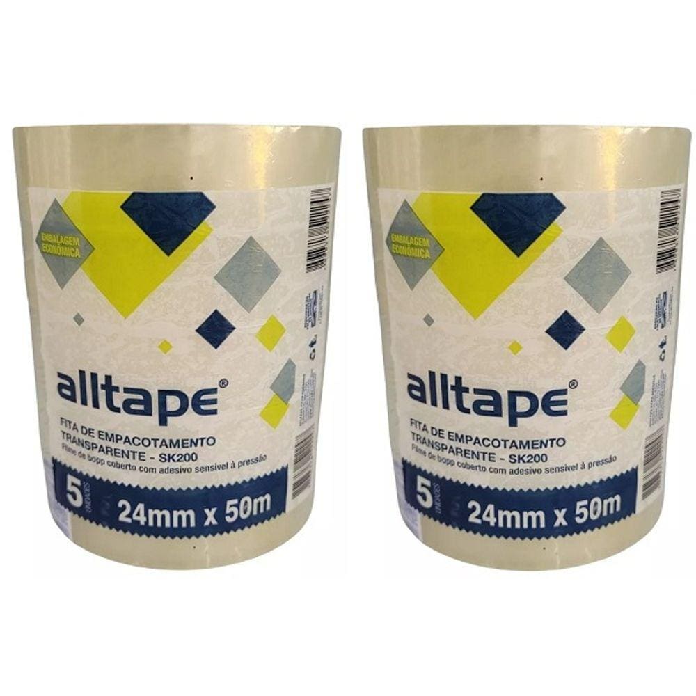 Fita Transparente Alltape 24MM X 50 Metros 10 Rolos