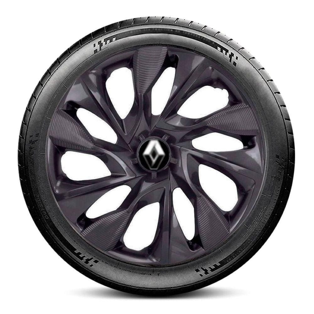 Calota LC363 Renault Aro 15 Preta Fosca DS4 Escolha o carro