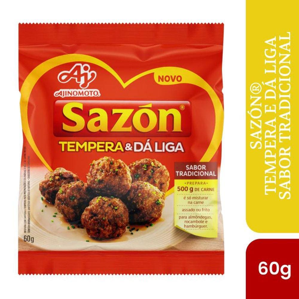 Sazón Tempera e dá Liga Sabor Tradicional 60g